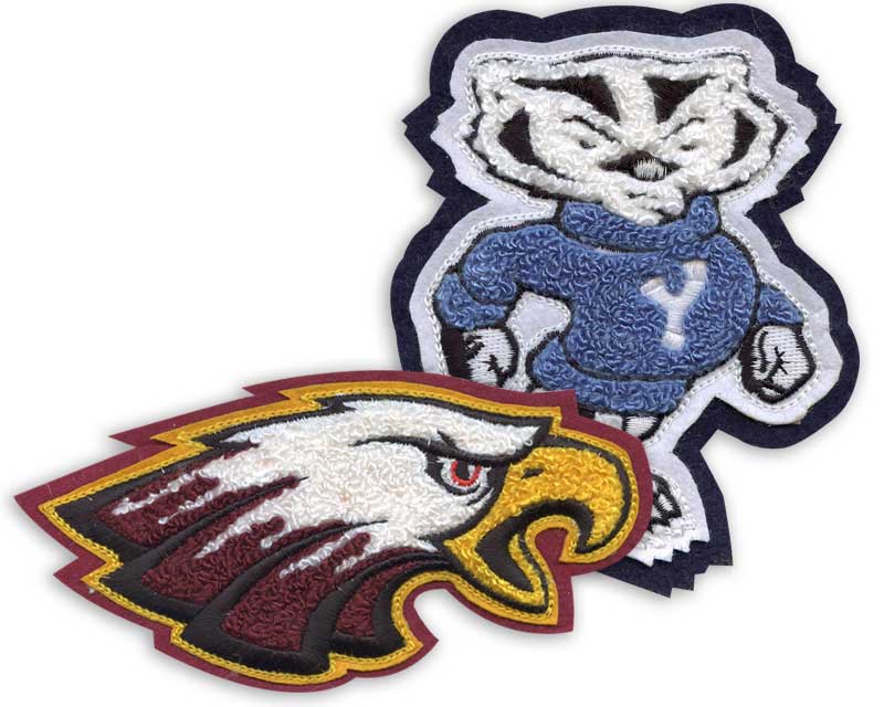Chenille patches eagle and wolf