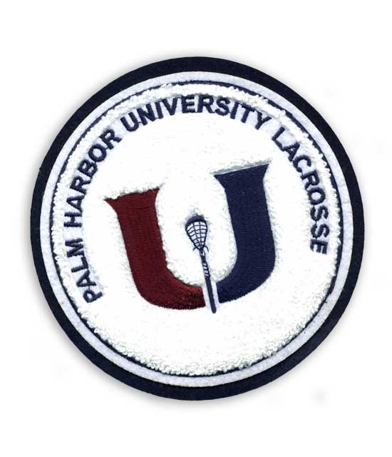 Chenille patch lacrosse round